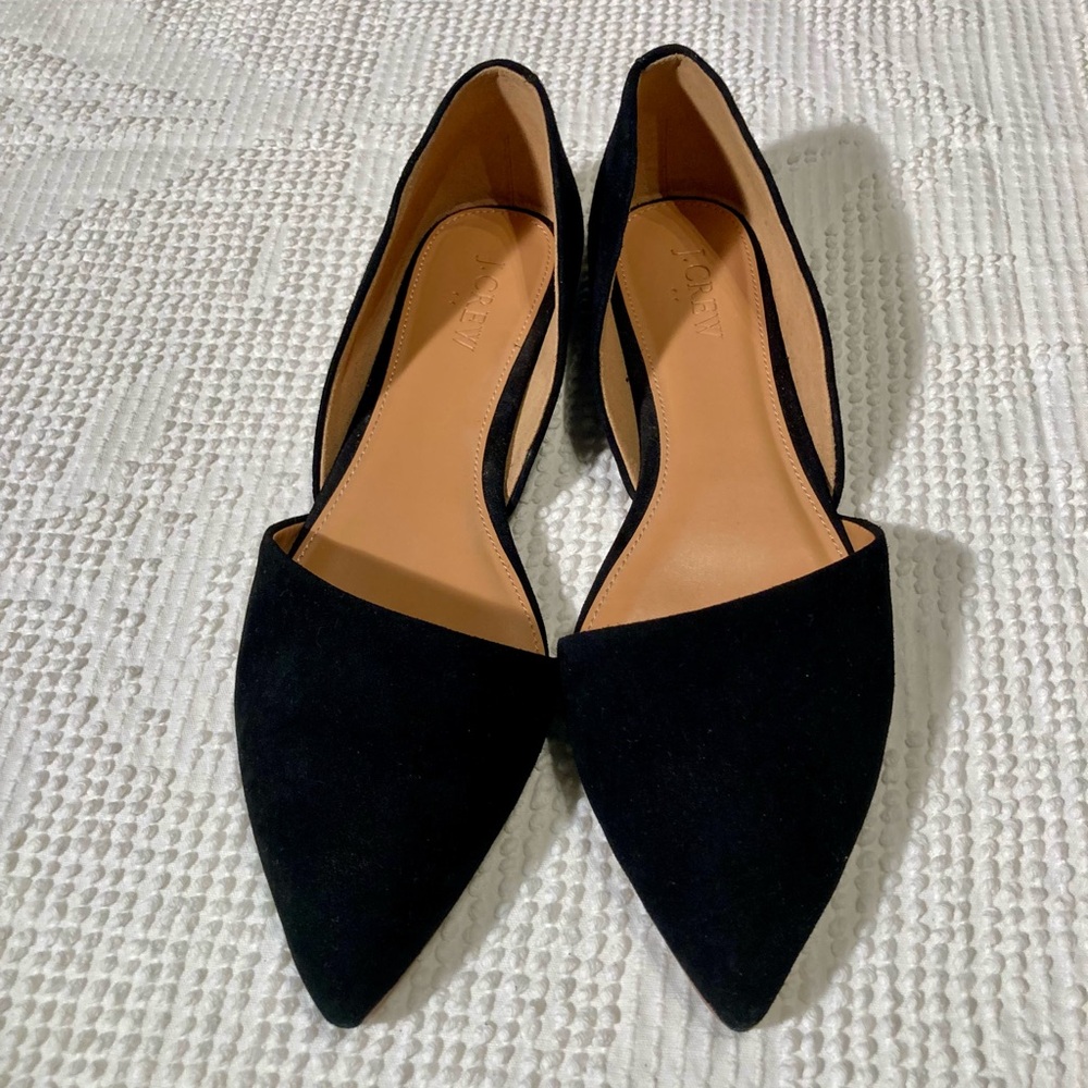 J Crew D’Orsay Black Flats